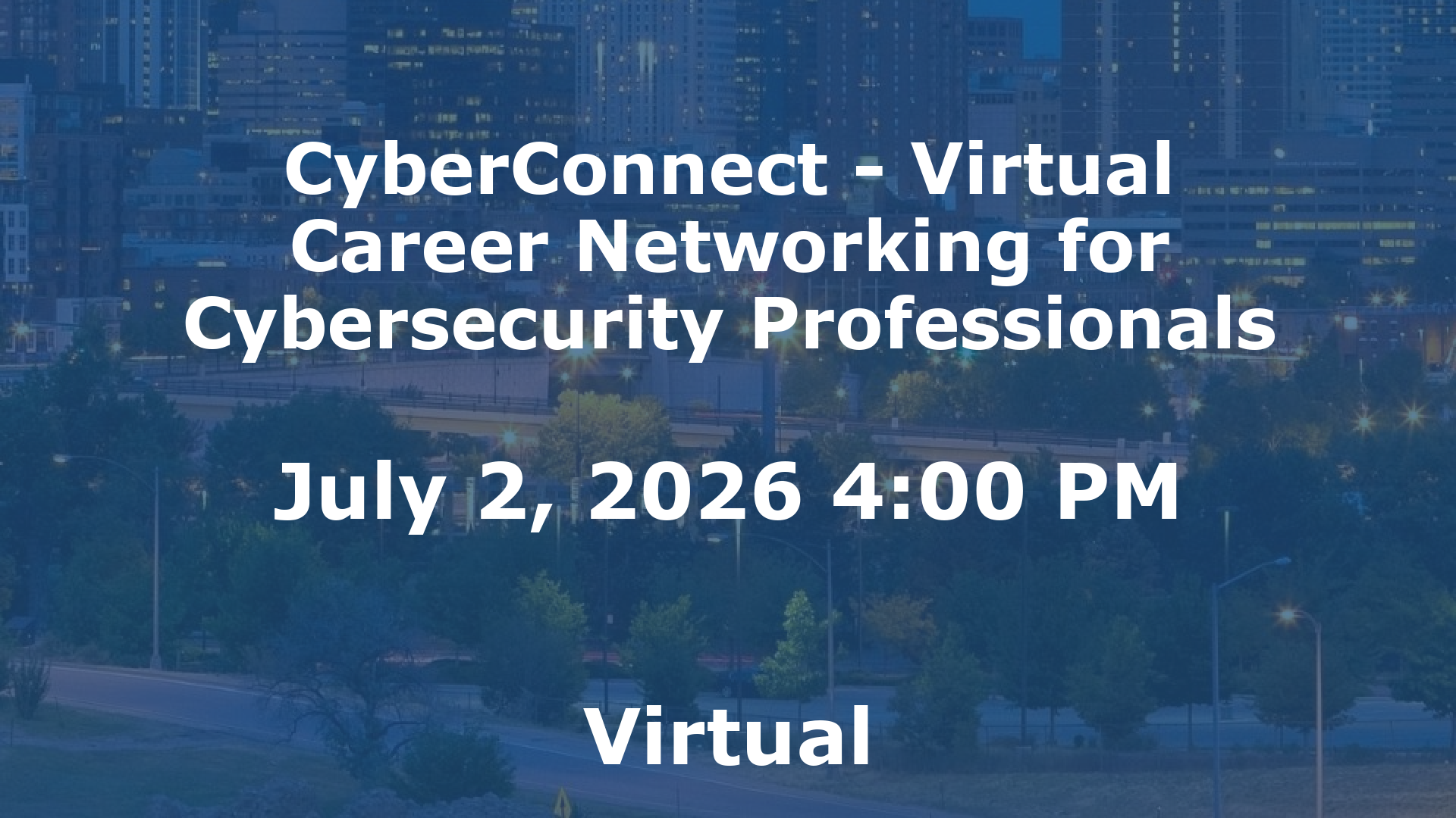 CyberConnect - Virtual Career Networking for Cybersecurity Professionals event image